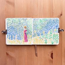 My project for course: Sketchbook Landscapes: A Colorful Approach. Een project van  Schetsen,  Creativiteit, Tekening met potlood,  Tekening y Sketchbook van Bianca DG - 22.10.2022