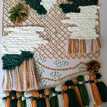Mi proyecto del curso: Creación de tapices bordados. Embroider, Decoration, Textile Design, Interior Design, Fashion Design, Sewing, Interior Decoration, Upc, and cling project by Amilcar Vicente Blanco Vargas - 10.22.2022