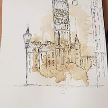 Rysunek architektoniczny: kolor i artystyczna ekspresja Albert Kiefer. Architecture, Interior Architecture, Street Art, L, scape Architecture, Sketching, Painting, Creativit, Pencil Drawing, Artistic Drawing, Realistic Drawing, and Watercolor Painting project by Magdalena Wawrynowicz - 10.23.2022