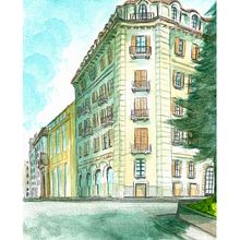 Il mio progetto del corso: Disegno architettonico con acquerello e inchiostro. Sketching, Drawing, Watercolor Painting, Architectural Illustration, Sketchbook & Ink Illustration project by Valentina - 10.23.2022