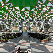 Área de lobby para una plataforma de eventos virtuales / Lobby Area for a Virtual Event Platform. Interior Design, and ArchVIZ project by Rosserly Fuenmayor Hernandez - 09.03.2022