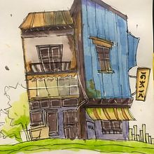 Il mio progetto del corso: Disegno architettonico espressivo con pennarelli colorati. Un proyecto de Bocetado, Dibujo, Ilustración arquitectónica, Sketchbook e Ilustración con tinta de alessiafabbri1982 - 23.10.2022