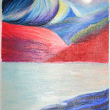 Meu projeto do curso: Desenho de paisagem com giz de cera e pastel: brinque com a luz. Un projet de Illustration traditionnelle, Beaux Arts, Dessin au cra, on, Dessin , et Dessin artistique de Rony Lucca Oliveira - 20.10.2022