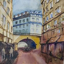 My project for course: Architectural Illustration with Watercolor. Traditional illustration, Sketching, Drawing, Watercolor Painting, Architectural Illustration, and Sketchbook project by Mircea G - 10.22.2022