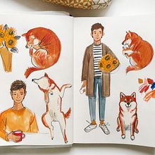 My project for course: Character Creation from Observational Drawings. Projekt z dziedziny Trad, c, jna ilustracja, Projektowanie postaci,  R, sunek i Sketchbook użytkownika Irina Vaneeva - 30.11.2022