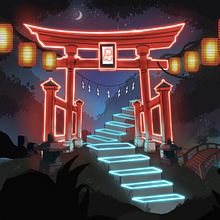 Japanese Temple. Traditional illustration, Concept Art, and Spatial Design project by Lydia López Franquet - 10.24.2022