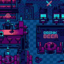 The Bar Scene and an Experimental Twine. Video Games, Script, and Game Design project by Abhishek Sam - 10.21.2022