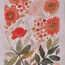 Mon projet du cours : Aquarelle florale créative : renouez avec la nature. Een project van Traditionele illustratie, Schilderij, Aquarelschilderen y  Botanische illustratie van isabelle.chretien.happe - 25.10.2022