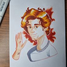 Auto retrato com marcadores. Un projet de Illustration traditionnelle, Peinture, B, e dessinée , et Théorie des couleurs de rlpedro16 - 25.10.2022