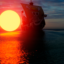 One Piece scene (Going Merry). Design, Motion Graphics, 3D, Character Design, Fine Arts, Game Design, Graphic Design, and Multimedia project by Raúl García Paredes - 10.25.2022