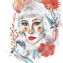 Meu projeto do curso: Retrato ilustrado em aquarela. Traditional illustration, Fine Arts, Painting, Drawing, Watercolor Painting, Portrait Drawing, and Artistic Drawing project by Chelli Muller - 10.23.2022