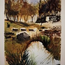 Il mio progetto del corso: Paesaggi naturali ad acquerello. Un proyecto de Bellas Artes, Pintura y Pintura a la acuarela de nicoletta dominelli - 26.10.2022