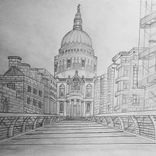 Catedral de Londres . Un projet de Dessin de Adrián Valcárcel Castillo - 27.10.2022