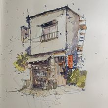 My project for course: Expressive Architectural Sketching with Colored Markers Ein Projekt aus dem Bereich Skizzenentwurf, Architektonische Illustration, Sketchbook, Illustration mit Tinte und Zeichnung von vishal_rane - 27.10.2022