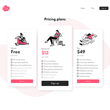 Meditation app landing page Ein Projekt aus dem Bereich UX / UI, Webdesign, Mobile Design, Digitales Design, App-Design und Digitales Produktdesign von michalrosiak90 - 26.10.2022