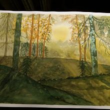 Il mio progetto del corso: Paesaggi incantevoli ad acquerello: dipingi con la luce. Pintura, e Pintura em aquarela projeto de Luciana Amato - 27.10.2022