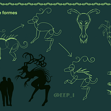 concept art of a monster (school exercice). Character Design project by julia créac'h - 01.27.2021
