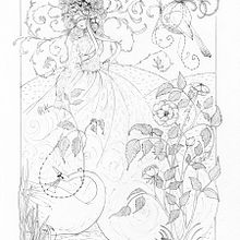 Clouds of Glee:  My project for course: Fairy-Tale Illustration with Pen and Ink. Projekt z dziedziny  R, sunek,  R, sunek art, st, czn,  R i sunek atramentem użytkownika Kathryn Hopkins - 29.09.2022