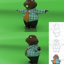 Introdução ao Autodesk Maya | Curso 3 – Modelar um personagem básico. Un progetto di 3D, Character design, Animazione 3D e Modellazione 3D di Tiago Ferreira Vieira - 28.10.2022