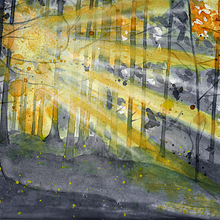 Mein Abschlussprojekt für den Kurs: Verträumte Aquarell-Landschaften: Halte Licht fest. Un progetto di Pittura e Pittura ad acquerello di Marion Kac - 29.10.2022