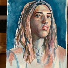 Mon projet du cours : Portrait artistique à l’aquarelle. Fine Arts, Painting, Watercolor Painting, and Portrait Drawing project by sophie_thorens - 10.29.2022
