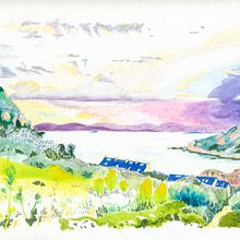 Mi proyecto del curso: Sketchbook de paisajes: la espontaneidad del color. Sketching, Creativit, Pencil Drawing, Drawing, and Sketchbook project by iguazelcz - 10.29.2022