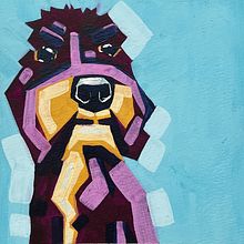 Stylized Acrylic Painting of Coco, the dog.  . Lukisan, Dan Lukisan Akrilik proyek oleh Melissa Rossato - 10.28.2022