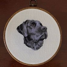 My project for course: Embroidered Pet Portraits: The Thread Painting Technique. Projekt z dziedziny  Haft, Ilustracja naturalist, czna, Wzornictwo tekst i liów użytkownika Stacey Kyme - 04.10.2022
