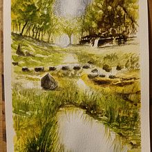 My project for course: Natural Landscapes in Watercolor. Fine Arts, Painting, and Watercolor Painting project by Kevin Walsh - 10.24.2022