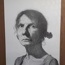 My project for course: Realistic Portrait with Graphite Pencil. Traditional illustration, Fine Arts, Sketching, Pencil Drawing, Drawing, Portrait Drawing, Realistic Drawing, Artistic Drawing, and Figure Drawing project by Luci Gorell Barnes - 10.30.2022