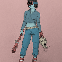 My project for course: Futuristic Character Illustration: From Concept to Creation. Projekt z dziedziny Trad, c, jna ilustracja, Projektowanie postaci,  R, sunek, Ilustracja c, frowa,  R i sunek atramentem użytkownika Daniel Hodgkinson - 28.10.2022