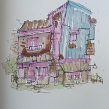 My project for course: Expressive Architectural Sketching with Colored Markers. Sketching, Drawing, Architectural Illustration, Sketchbook & Ink Illustration project by 9889patton - 10.24.2022