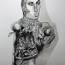 Zykadenfrau. Traditional illustration, Drawing & Ink Illustration project by Gesami Vehlow - 10.30.2022