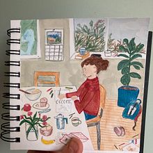 My project for course: Exploratory Sketchbook: Find Your Drawing Style. Un proyecto de Ilustración tradicional, Bocetado, Creatividad, Dibujo, Sketchbook y Pintura gouache de mariaheine - 31.10.2022