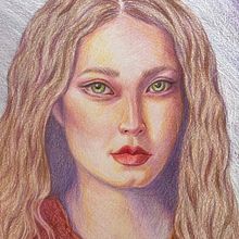 My project for course: Vibrant Portrait Drawing with Colored Pencils. Drawing, Portrait Drawing, Sketchbook, and Colored Pencil Drawing project by Roxie - 10.26.2022