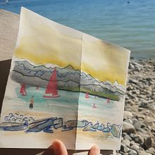 Traveller's Sketchbook (2022) Ein Projekt aus dem Bereich Kartonmodellbau, Traditionelle Illustration und Sketchbook von Alrun Schmidtke - 31.10.2022