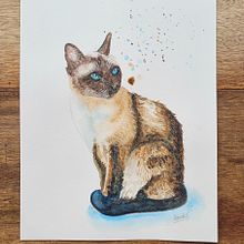 Mi proyecto del curso: Retratos expresivos de animales en acuarela. Traditional illustration, Watercolor Painting, Realistic Drawing, and Naturalistic Illustration project by Amanda Cisneros - 10.31.2022