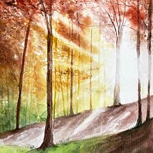My project for course: Dreamy Watercolor Landscapes: Paint with Light. Projekt z dziedziny  Malarstwo i Malowanie akwarelą użytkownika Antche BM - 31.10.2022