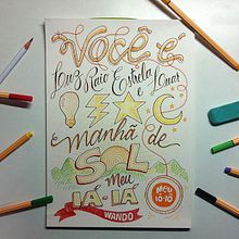 Você é Luz.... Lettering, H, and Lettering project by Durva Simão - 10.31.2022