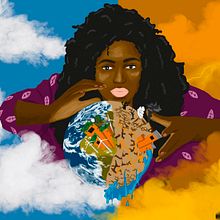 Ilustração para matéria do RioOnWatch - A Urgência em Tornar as Favelas Resilientes às Mudanças Climáticas. Un proyecto de Ilustración tradicional, Dibujo, Ilustración digital, Dibujo artístico, Diseño digital y Dibujo digital de Natalia de Souza Flores - 24.10.2022