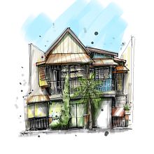 My project for course: Expressive Architectural Sketching with Colored Markers. Projekt z dziedziny Sketching,  R, sunek,  R, sunek architektoniczn, Sketchbook,  R i sunek atramentem użytkownika Victor Marcos - 31.10.2022