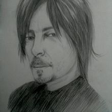 Norman Reedus. Un progetto di Disegno di ritratti e Disegno a matita di Alina - 03.03.2014