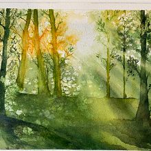 Il mio progetto del corso: Paesaggi incantevoli ad acquerello: dipingi con la luce. Painting, and Watercolor Painting project by marisa_marc - 11.01.2022