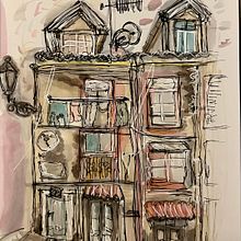 My project for course: Expressive Architectural Sketching with Colored Markers. Sketching, Drawing, Architectural Illustration, Sketchbook & Ink Illustration project by dominika_kloda - 11.01.2022