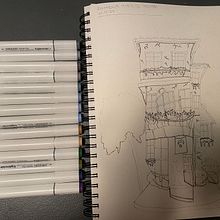 My project for course: Expressive Architectural Sketching with Colored Markers. Sketching, Drawing, Architectural Illustration, Sketchbook & Ink Illustration project by Emily Barry - 11.01.2022