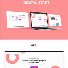 Diseño web onepage "Digital Start". Projekt z dziedziny Projektowanie produktowe użytkownika Kandy Mendez - 02.11.2022