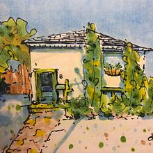 My project for course: Expressive Architectural Sketching with Colored Markers. Architectural Illustration, Sketching, Drawing, Sketchbook & Ink Illustration project by donna matthews - 11.02.2022