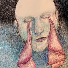 Mi proyecto del curso: Retrato creativo en claroscuro con lápiz. Un proyecto de Ilustración tradicional, Dibujo a lápiz, Dibujo de Retrato, Dibujo artístico y Dibujo con lápices de colores de Alexandra Cepeda - 03.11.2022