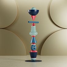 FD-Sottsass-Lamp-01. 3D, 3D Animation, 3D Modeling, and 3D Design project by Federico Donati - 11.03.2022