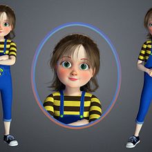 Stylish 3D Character Model. 3D Character Design, 3D Modeling, 3D, 3D Design, Character Animation, and Rigging project by Anindya Roy - 03.30.2021